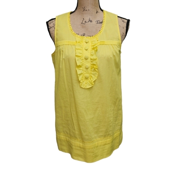 MICHAEL Michael Kors Tops - Michael Kors Ruffle Detail Yellow Top MICHAEL Michael Kors Size M